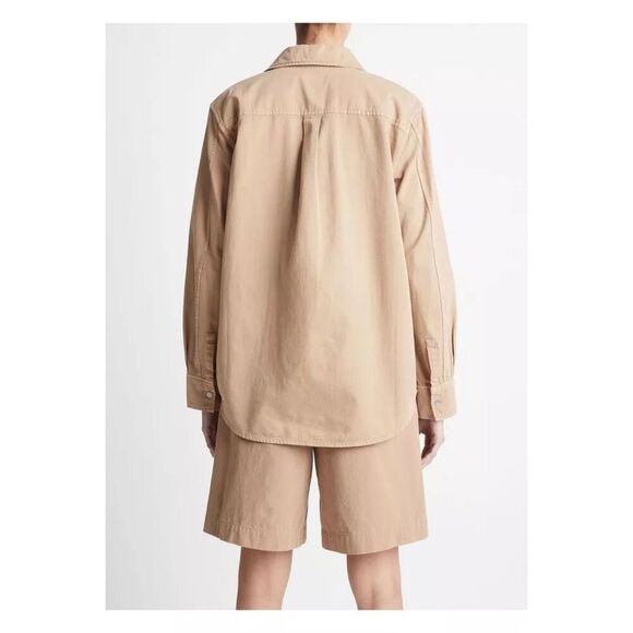 Vince Cotton Twill Snap-Front Overshirt NEW NWT - Picture 3 of 10